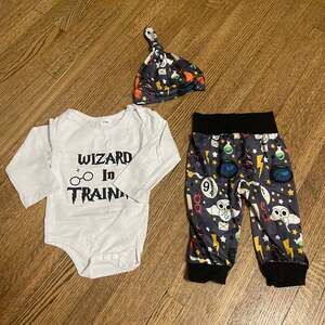 Harry Potter Inspired Infant Wizard In Training 3-Piece Set, Size 0-3M